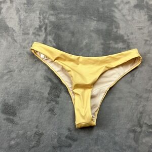 La Gotta Bikini Bottom Womens Small‎ Yellow Swimwear Cheeky New